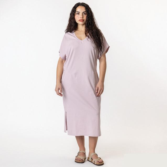 lavender cotton dress LAVENDER ORGANIC COTTON T-SHIRT DRESS L LAVENDER