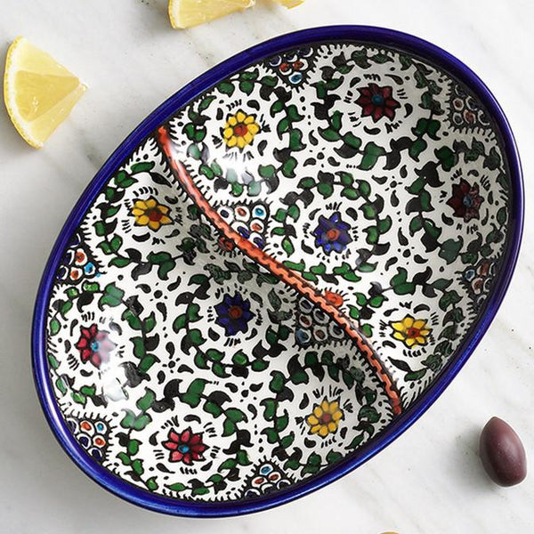 FLORAL DIVIDED DISH