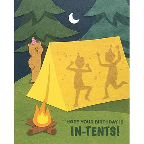 IN-TENTS BIRTHDAY CARD