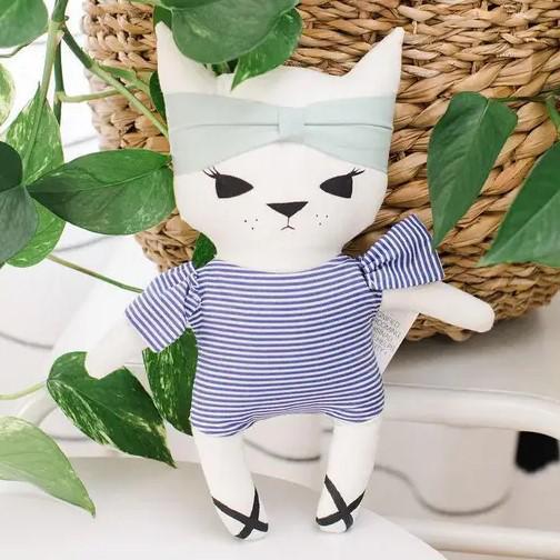 HIPSTER CAT STUFFED TOY