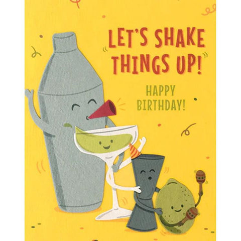 SHAKE THINGS UP BIRTHDAY CARD