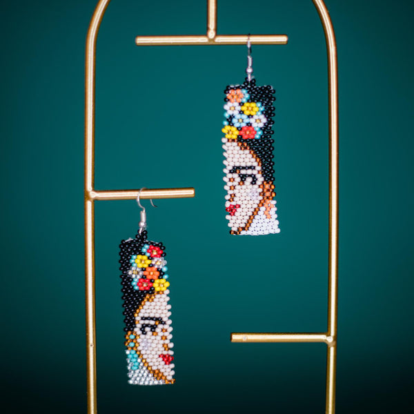SPLIT FRIDA BEADED EARRINGS