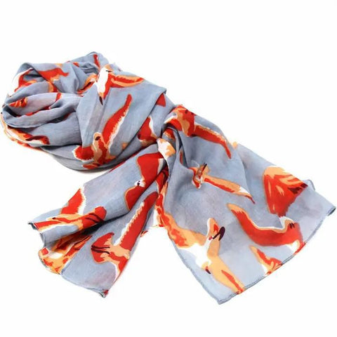 BIRD HANDPRINTED SCARF