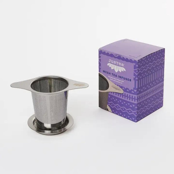 MESH TEA INFUSER WITH COASTER LID