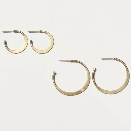 HAMMERED HOOP EARRINGS