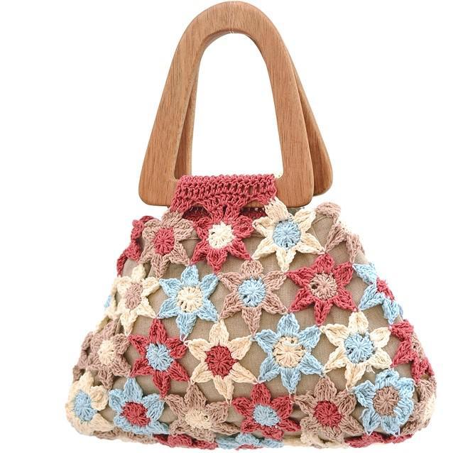 CROCHET FLOWER HANDBAG