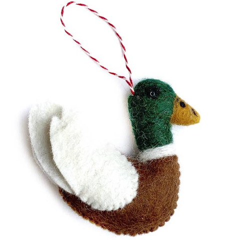 MALLARD DUCK FELT WOOL ORNAMENT