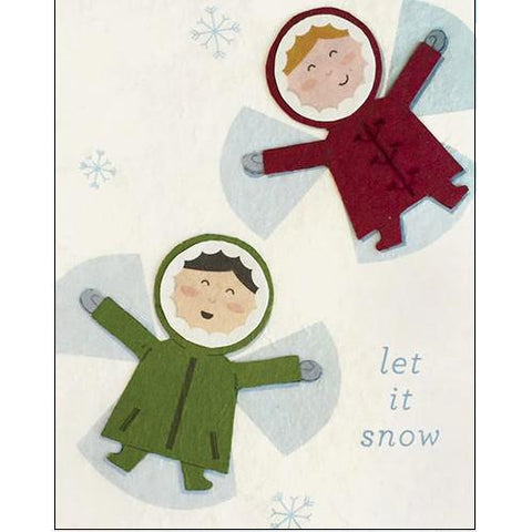 SNOW ANGELS HOLIDAY CARD