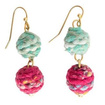 BLOOM THREADED KANTHA DROP EARRINGS