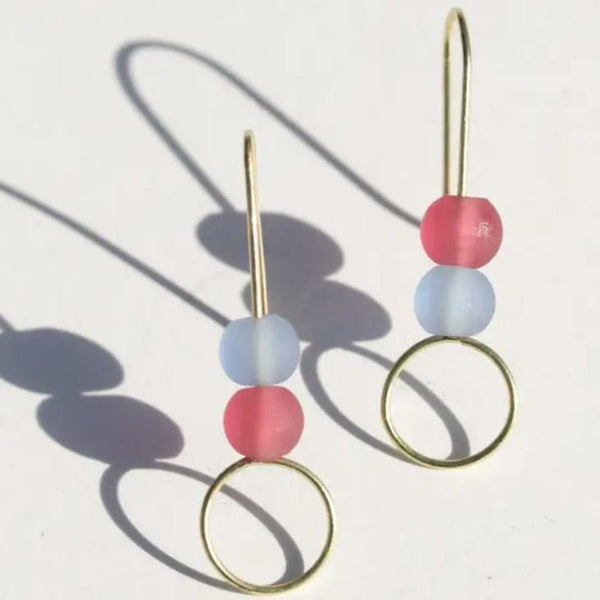 SEA GLASS STACK EARRINGS