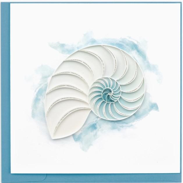 ABSTRACT NAUTILUS QUILLING CARD
