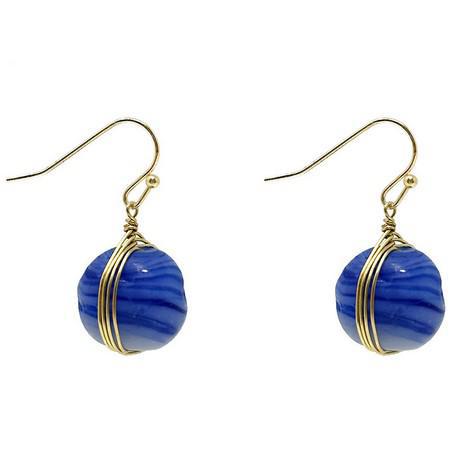 MARBLED GLASS DROP EARRINGS