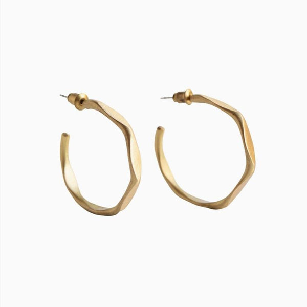 HEXAGONAL HOOP EARRINGS