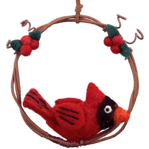 CARDINAL MINI WREATH
