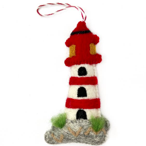 LIGHTHOUSE FELT WOOL ORNAMENT