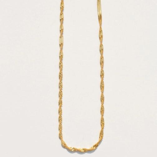TWISTED HERRINGBONE CHAIN NECKLACE