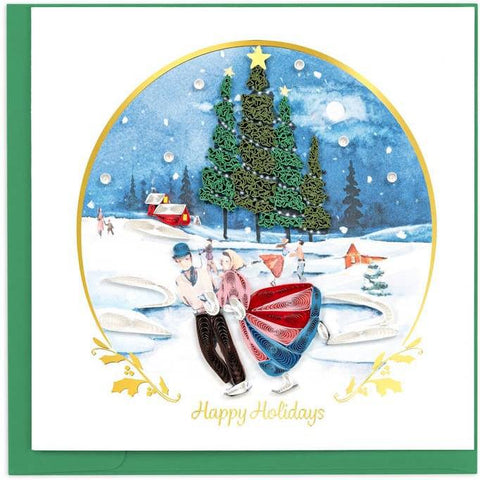 ICE SKATING SCENE CARD