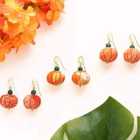 KANTHA PUMPKIN EARRINGS
