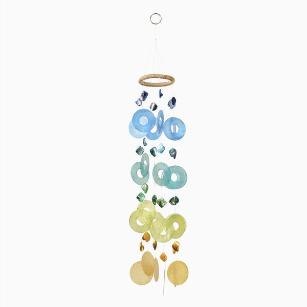 ROUND CAPIZ AND SHELL CHIME