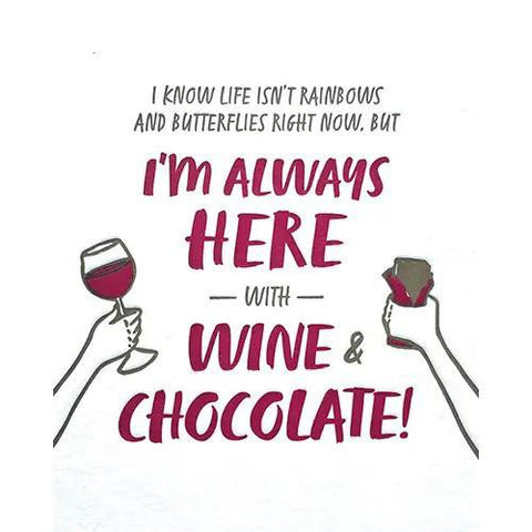 WINE AND CHOCOLATE CARD