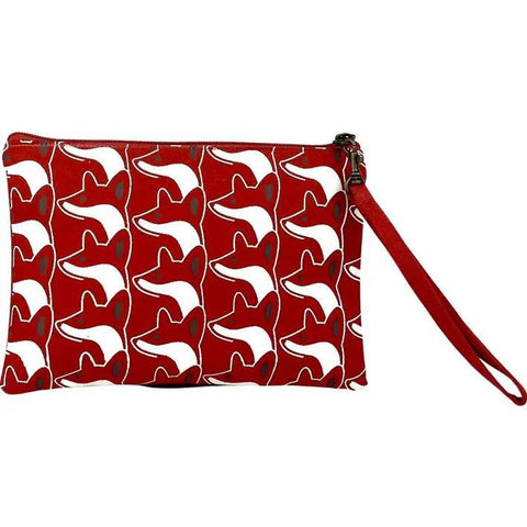 FOX PRINT WRISTLET POUCH