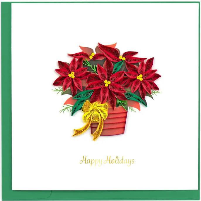 POTTED POINSETTIA CARD