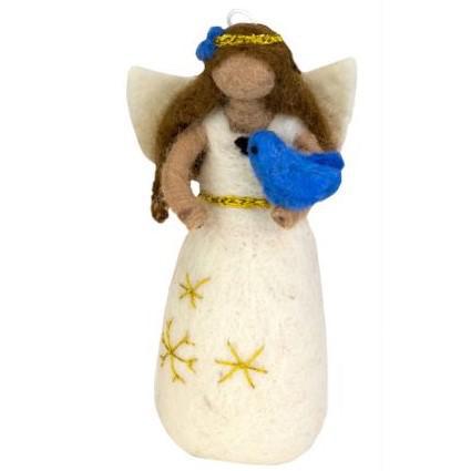 FELT BIRD ANGEL ORNAMENT