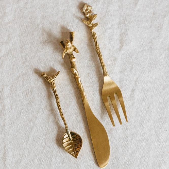 ADAVI BRASS MINI SERVING UTENSILS