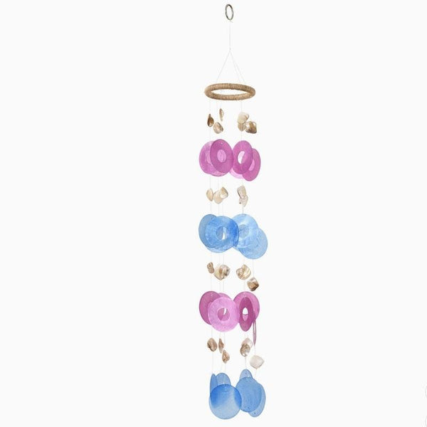 ROUND CAPIZ AND SHELL CHIME