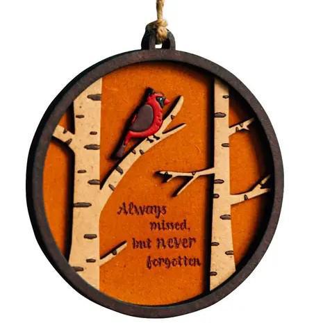 HERE WITH US CARDINAL ORNAMENT