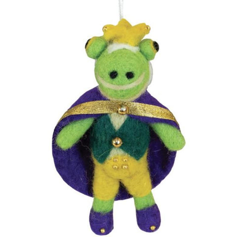 FELT FROG PRINCE ORNAMENT