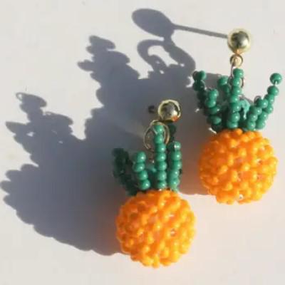 BEADED FRUIT EARRINGS