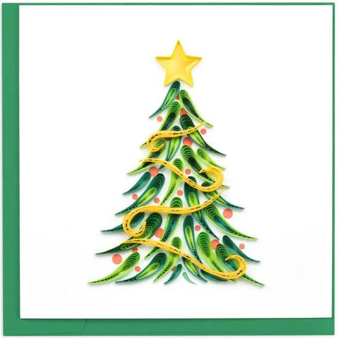 GOLD GARLAND CHRISTMAS TREE CARD