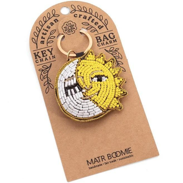 BEADED BAG CHARM KEYCHAIN