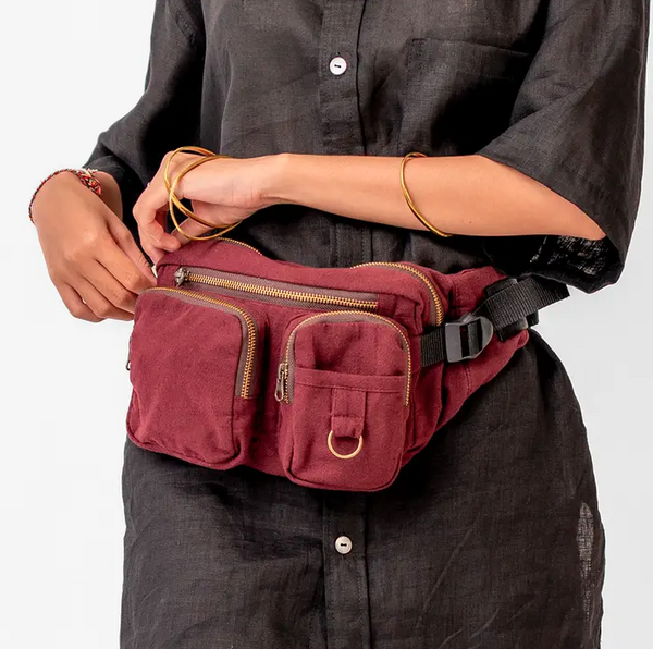 COTTON LINEN FANNY PACK