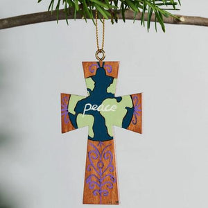 2024 PEACE ON EARTH CROSS ORNAMENT