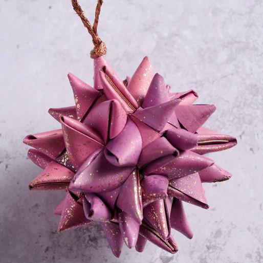 PINK SUPERNOVA FOLDED BALL ORNAMENT