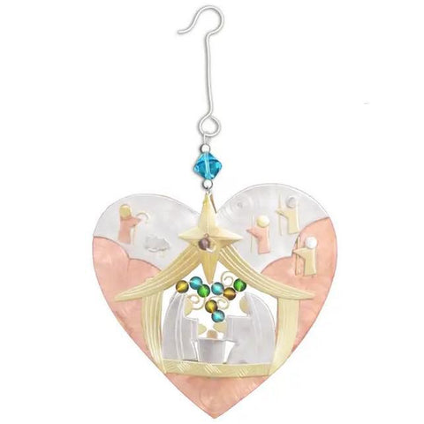 HEART NATIVITY ORNAMENT