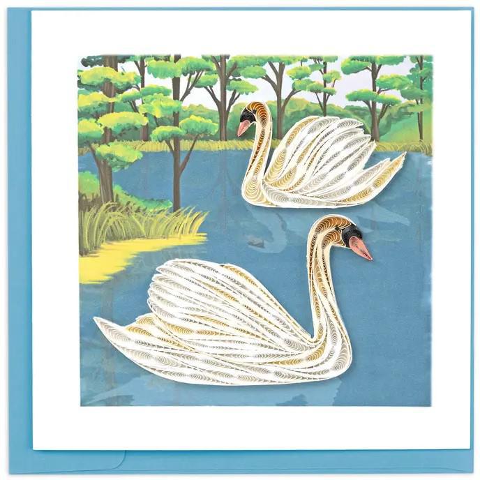 TWO SWANS CARD