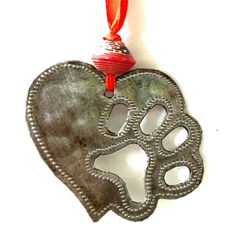 HAITIAN METAL PUPPY PAW ORNAMENT