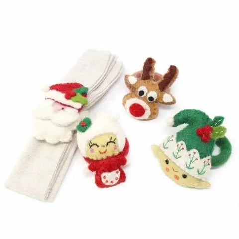 CHRISTMAS NAPKIN RINGS SET OF 4