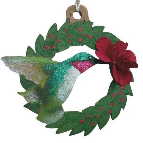 GOURD HUMMINGBIRD ORNAMENT