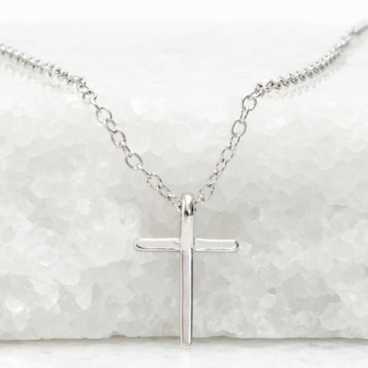 STERLING SILVER CROSS NECKLACE