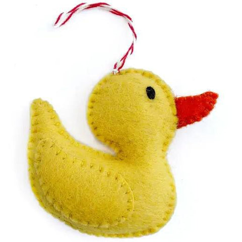 RUBBER DUCK FELT WOOL ORNAMENT