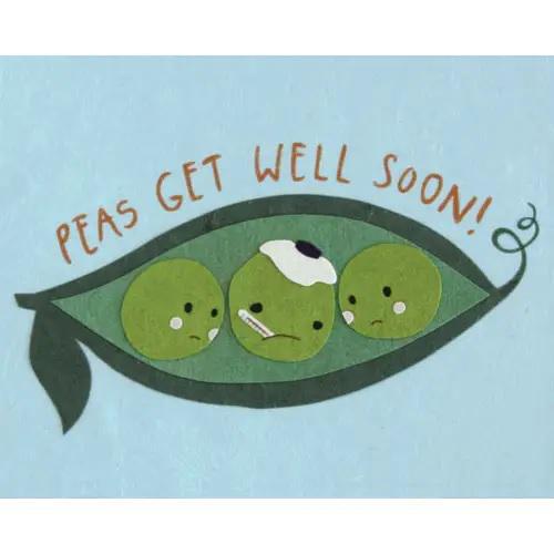 PEAS GET WELL CARD