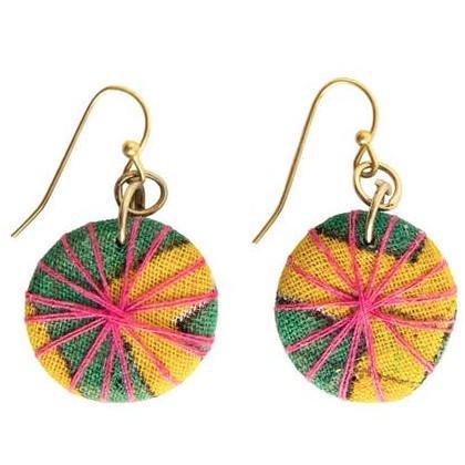 PETITE  KANTHA THREADBURST SOLO EARRINGS