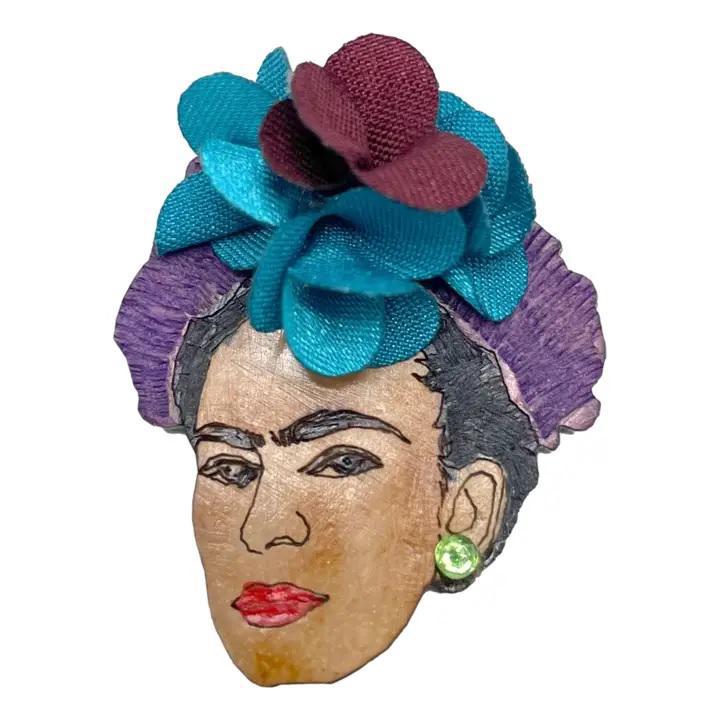 FRIDA KAHLO GOURD BROOCH