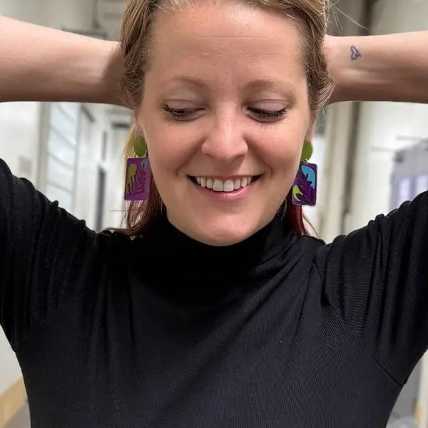 BOTANICAL POP SCREEN-PRINTED EARRINGS