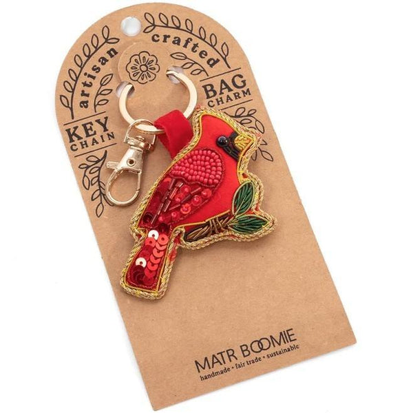 BEADED BAG CHARM KEYCHAIN