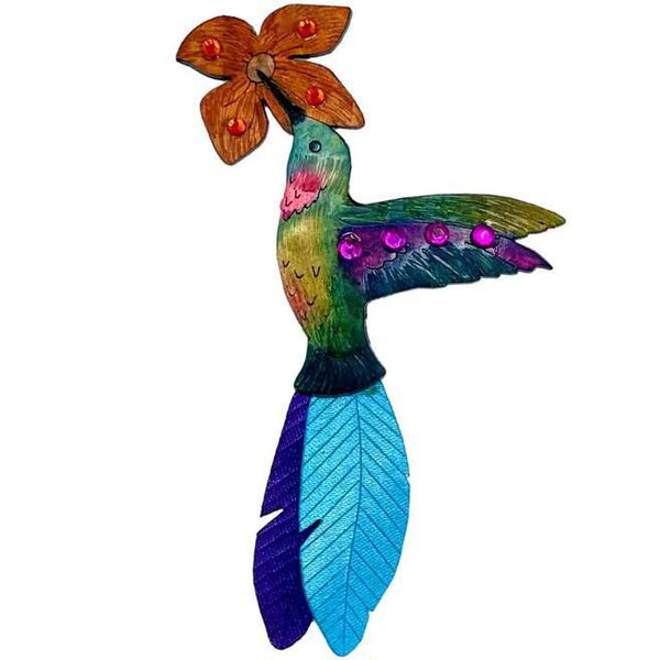 HUMMINGBIRD GOURD BROOCH